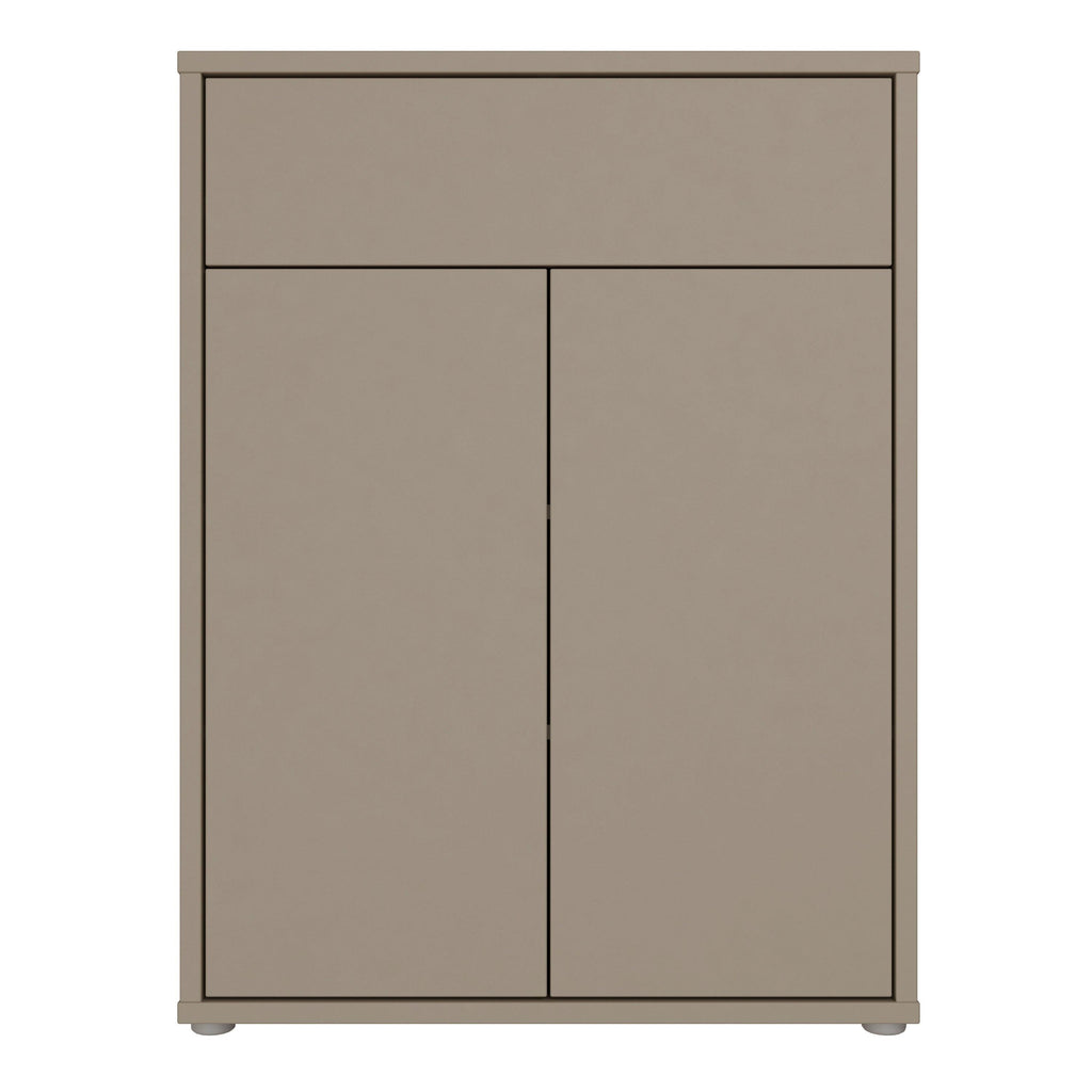 Alice Springs Compact Shoe Cabinet with 2 Doors Push-to-Open & 1 Drawer Push-to-Open in Taupe - image 2