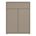 Alice Springs Compact Shoe Cabinet with 2 Doors Push-to-Open & 1 Drawer Push-to-Open in Taupe - image 2