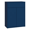 Alice Springs Compact Shoe Cabinet with 2 Doors Push-to-Open & 1 Drawer Push-to-Open in Night Blue