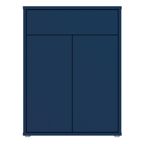 Alice Springs Compact Shoe Cabinet with 2 Doors Push-to-Open & 1 Drawer Push-to-Open in Night Blue - image 2