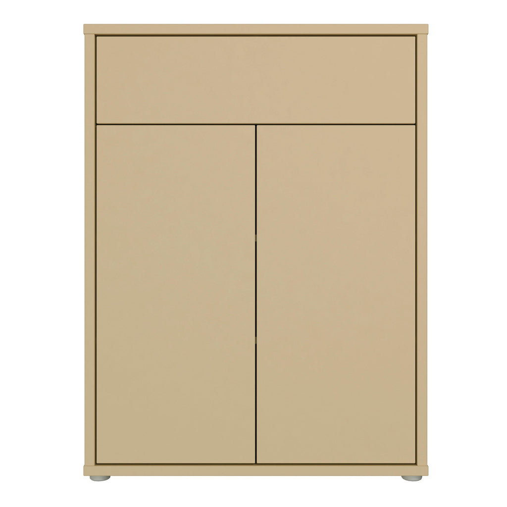 Alice Springs Compact Shoe Cabinet with 2 Doors Push-to-Open & 1 Drawer Push-to-Open in Butter Yellow - image 2