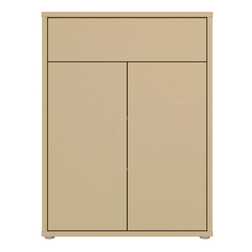 Alice Springs Compact Shoe Cabinet with 2 Doors Push-to-Open & 1 Drawer Push-to-Open in Butter Yellow - image 2