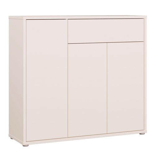 Alice Springs Shoe Cabinet with 3 Doors Push-to-Open & 1 Drawer Push-to-Open in Sand