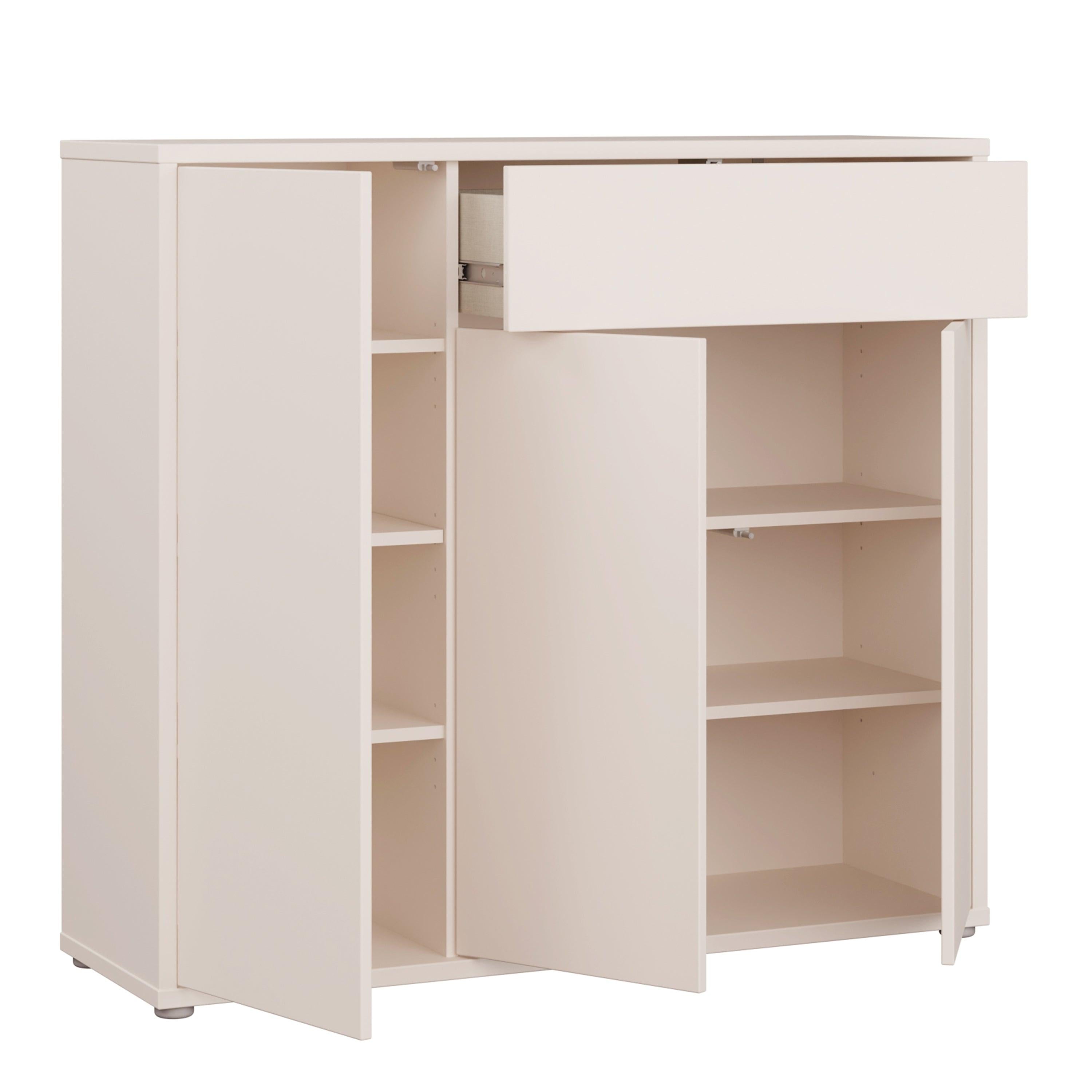 Alice Springs Shoe Cabinet with 3 Doors Push-to-Open & 1 Drawer Push-to-Open in Sand - image 5