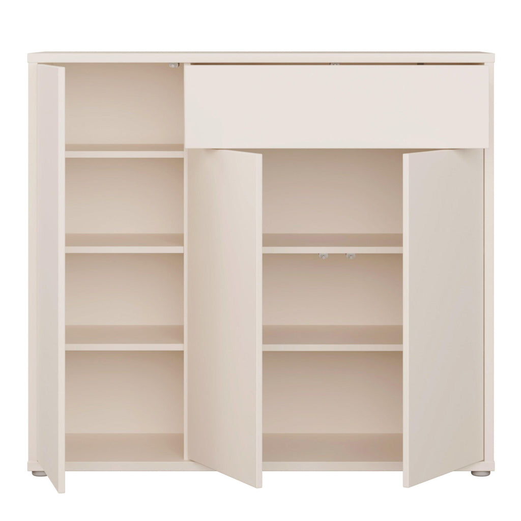 Alice Springs Shoe Cabinet with 3 Doors Push-to-Open & 1 Drawer Push-to-Open in Sand - image 6