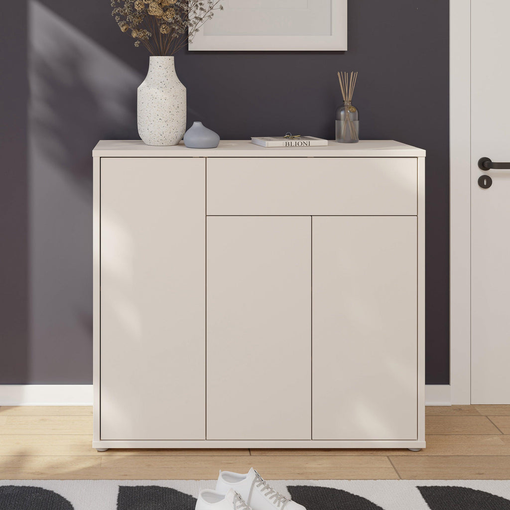 Alice Springs Shoe Cabinet with 3 Doors Push-to-Open & 1 Drawer Push-to-Open in Sand - image 9