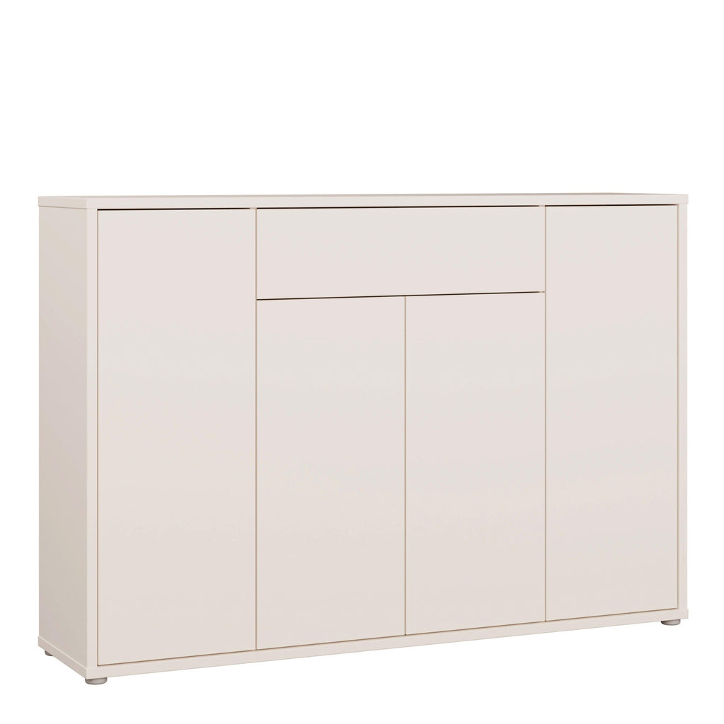 Alice Springs Shoe Cabinet with 4 Doors Push-to-Open & 1 Drawer Push-to-Open in Sand
