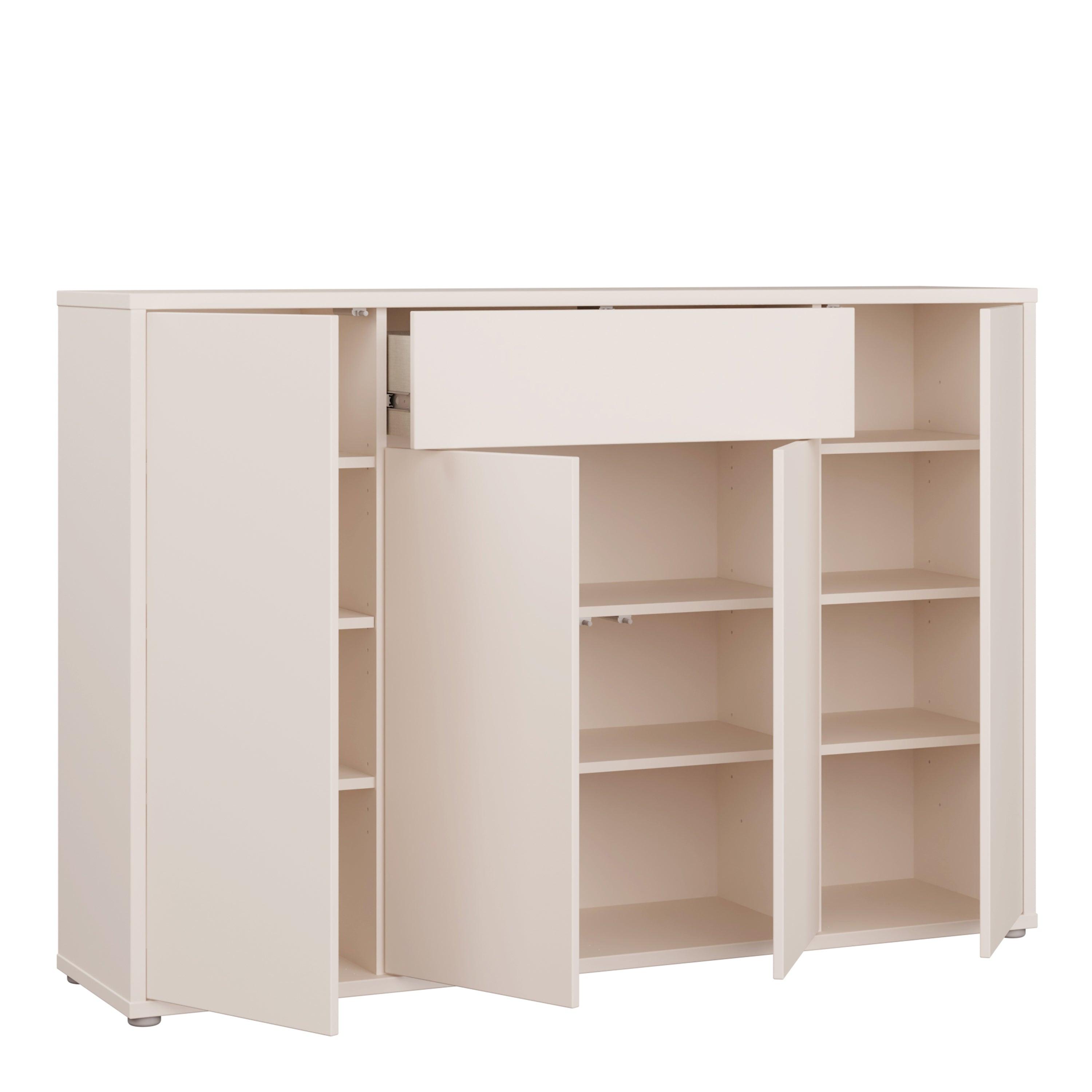 Alice Springs Shoe Cabinet with 4 Doors Push-to-Open & 1 Drawer Push-to-Open in Sand - image 5