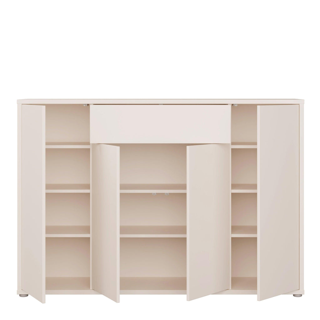 Alice Springs Shoe Cabinet with 4 Doors Push-to-Open & 1 Drawer Push-to-Open in Sand - image 6