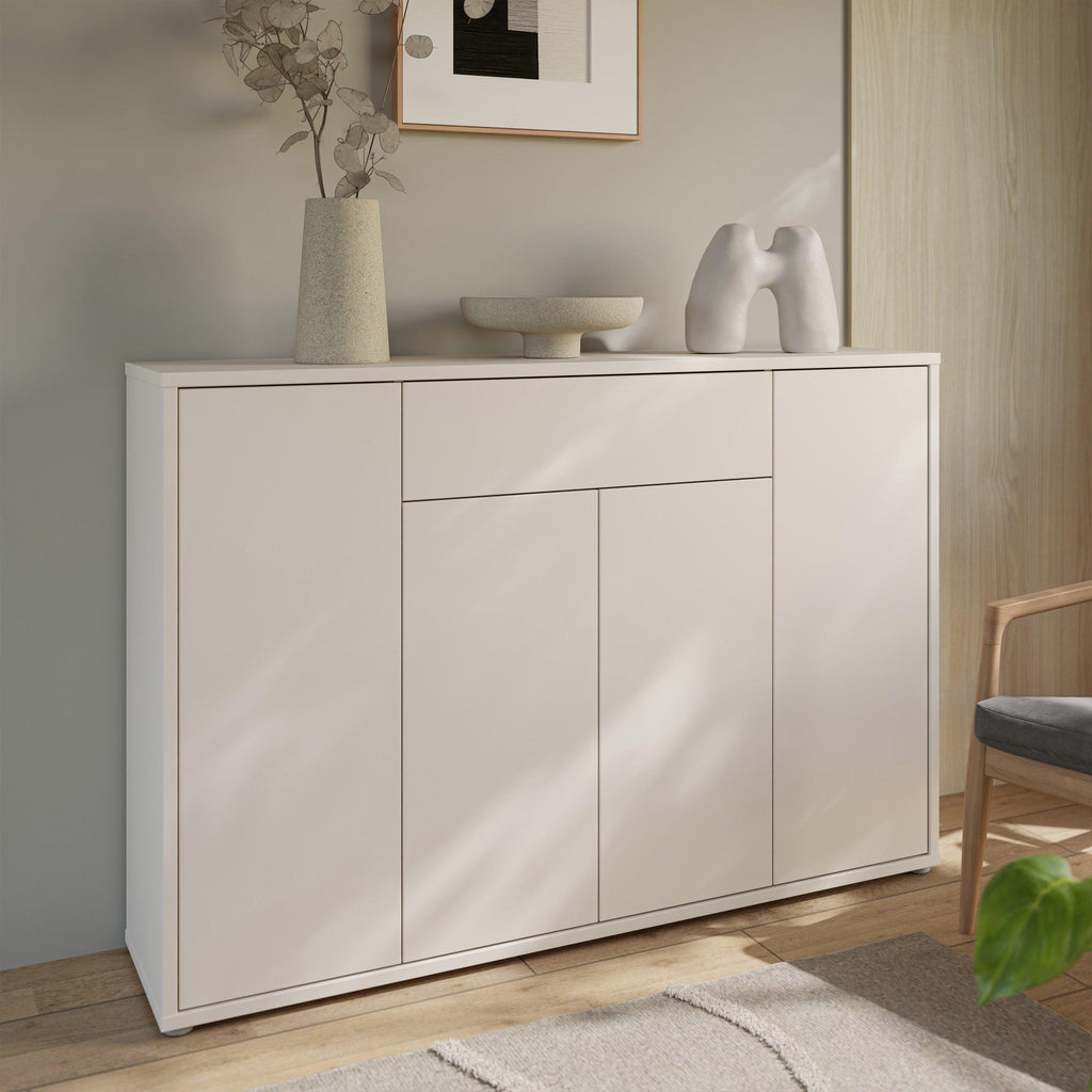 Alice Springs Shoe Cabinet with 4 Doors Push-to-Open & 1 Drawer Push-to-Open in Sand - image 8