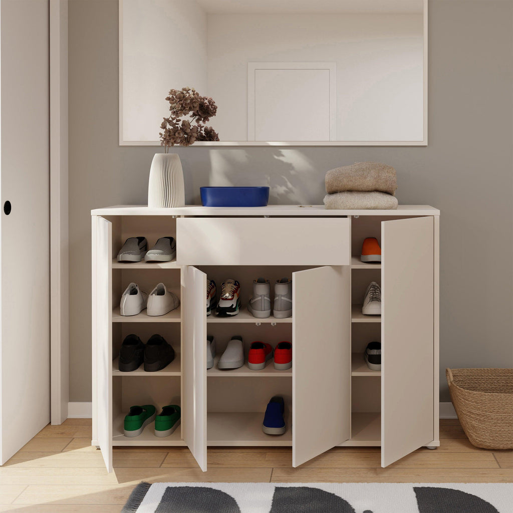 Alice Springs Shoe Cabinet with 4 Doors Push-to-Open & 1 Drawer Push-to-Open in Sand - image 10