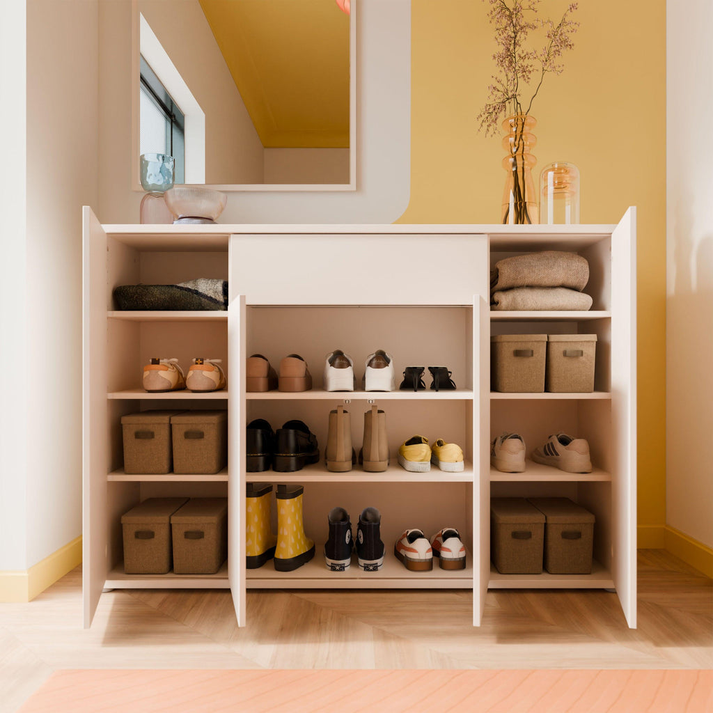 Alice Springs Sideboard with 4 Doors Push-to-Open & 1 Centralised Drawer Push-to-Open in Sand - image 8