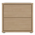 Alice Springs Low Bedside Cabinet with 2 Drawers Push-to-Open in Elegancia Oak - image 2
