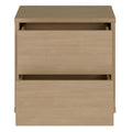 Alice Springs Low Bedside Cabinet with 2 Drawers Push-to-Open in Elegancia Oak - image 5