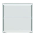 Alice Springs Low Bedside Cabinet with 2 Drawers Push-to-Open in Light Grey - image 2
