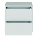 Alice Springs Low Bedside Cabinet with 2 Drawers Push-to-Open in Light Grey - image 5