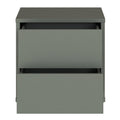 Alice Springs Low Bedside Cabinet with 2 Drawers Push-to-Open in Sage Green - image 5