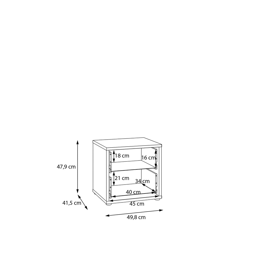 Alice Springs Low Bedside Cabinet with 2 Drawers Push-to-Open in Sage Green - image 8
