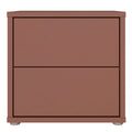 Alice Springs Low Bedside Cabinet with 2 Drawers Push-to-Open in Terracotta - image 2