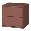 Alice Springs Low Bedside Cabinet with 2 Drawers Push-to-Open in Terracotta - image 3