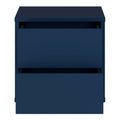 Alice Springs Low Bedside Cabinet with 2 Drawers Push-to-Open in Night Blue - image 5