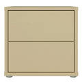 Alice Springs Low Bedside Cabinet with 2 Drawers Push-to-Open in Butter Yellow - image 2