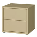 Alice Springs Low Bedside Cabinet with 2 Drawers Push-to-Open in Butter Yellow - image 3