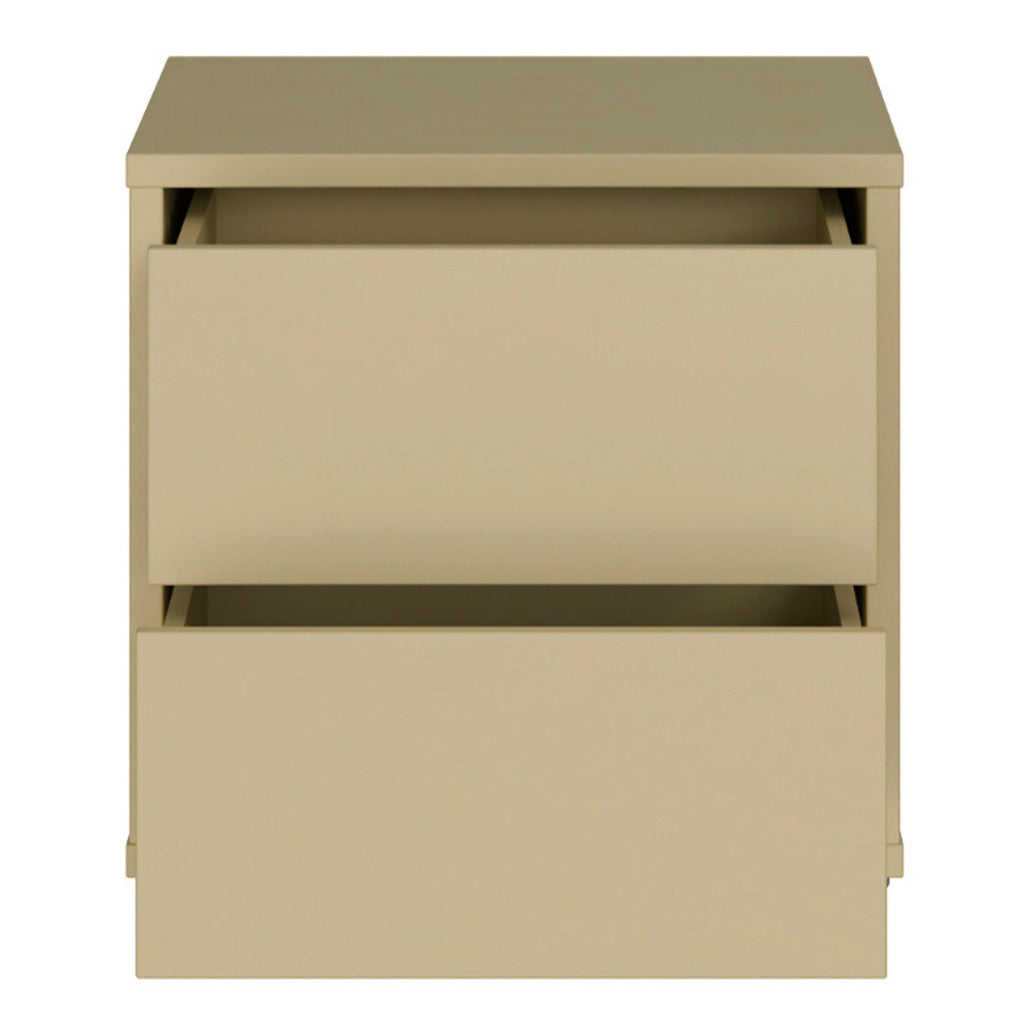 Alice Springs Low Bedside Cabinet with 2 Drawers Push-to-Open in Butter Yellow - image 5