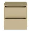 Alice Springs Low Bedside Cabinet with 2 Drawers Push-to-Open in Butter Yellow - image 5