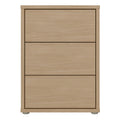 Alice Springs Bedside Cabinet with 3 Drawers Push-to-Open in Elegancia Oak - image 2