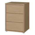 Alice Springs Bedside Cabinet with 3 Drawers Push-to-Open in Elegancia Oak - image 3