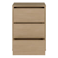 Alice Springs Bedside Cabinet with 3 Drawers Push-to-Open in Elegancia Oak - image 5
