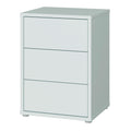 Alice Springs Bedside Cabinet with 3 Drawers Push-to-Open in Light Grey - image 3