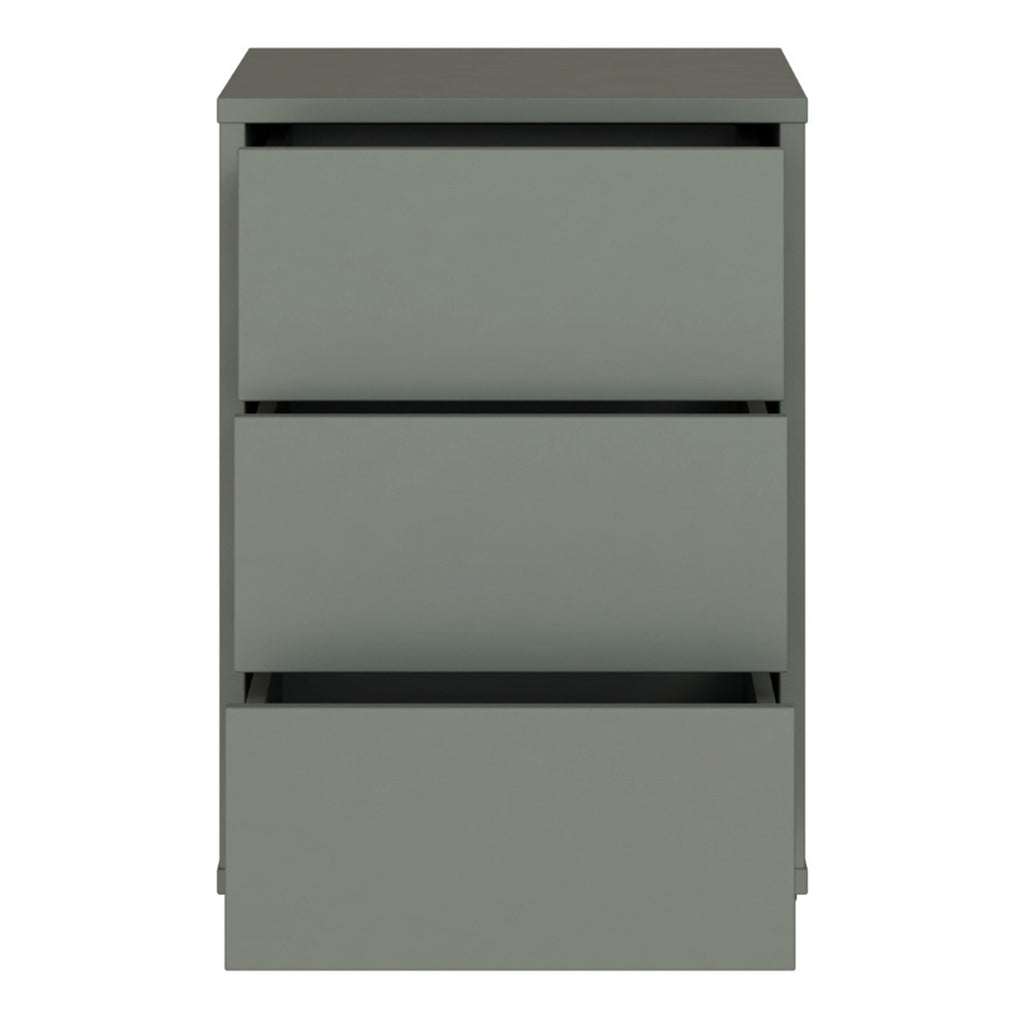 Alice Springs Bedside Cabinet with 3 Drawers Push-to-Open in Sage Green - image 5