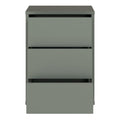 Alice Springs Bedside Cabinet with 3 Drawers Push-to-Open in Sage Green - image 5