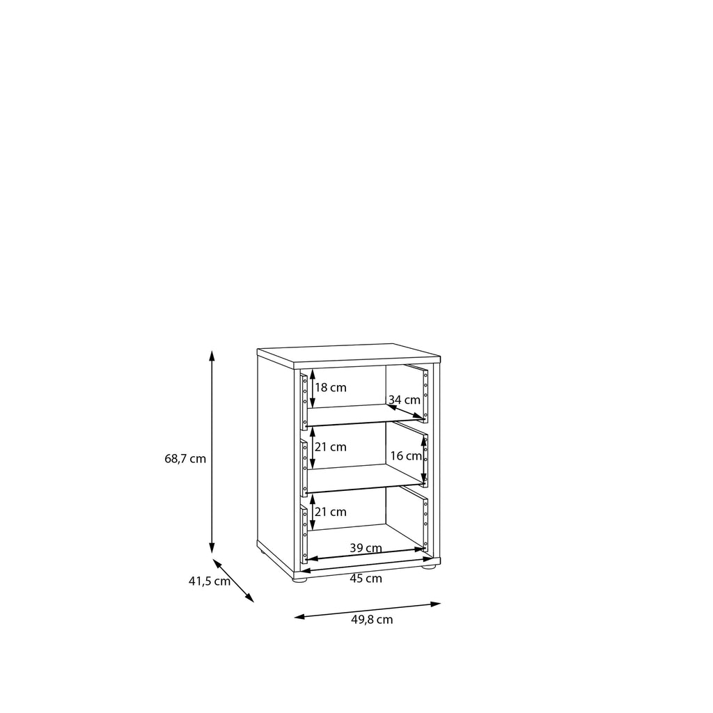 Alice Springs Bedside Cabinet with 3 Drawers Push-to-Open in Sage Green - image 8