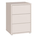 Alice Springs Bedside Cabinet with 3 Drawers Push-to-Open in Sand