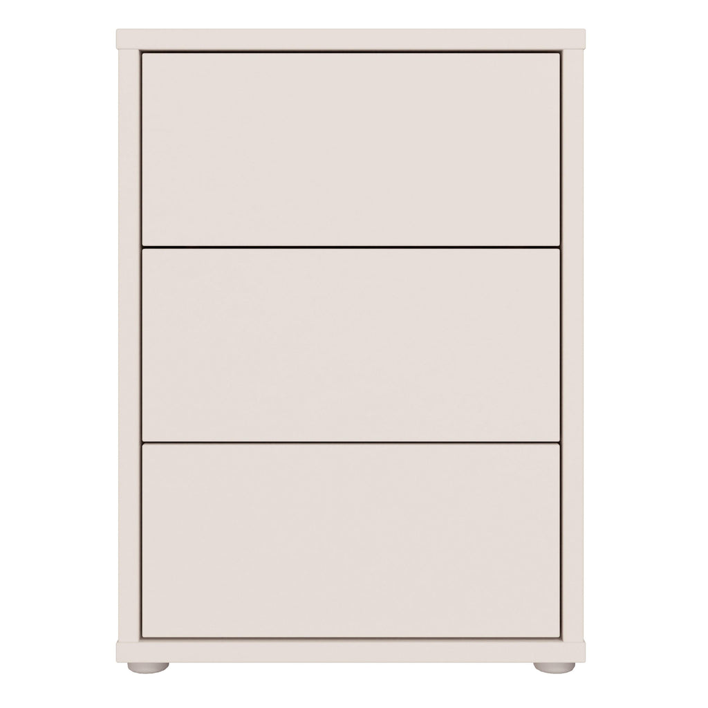 Alice Springs Bedside Cabinet with 3 Drawers Push-to-Open in Sand - image 2
