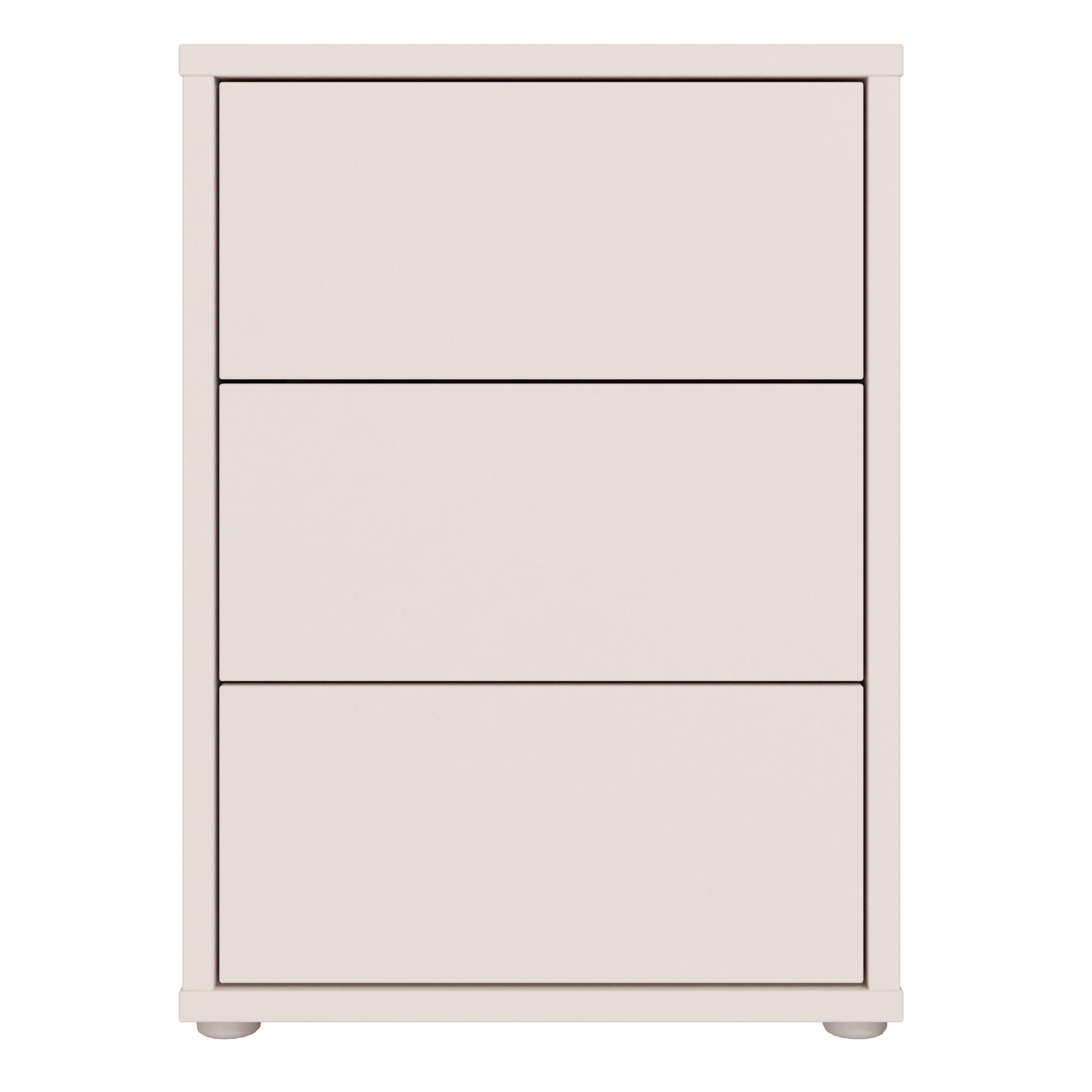 Alice Springs Bedside Cabinet with 3 Drawers Push-to-Open in Sand - image 2