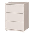 Alice Springs Bedside Cabinet with 3 Drawers Push-to-Open in Sand - image 3