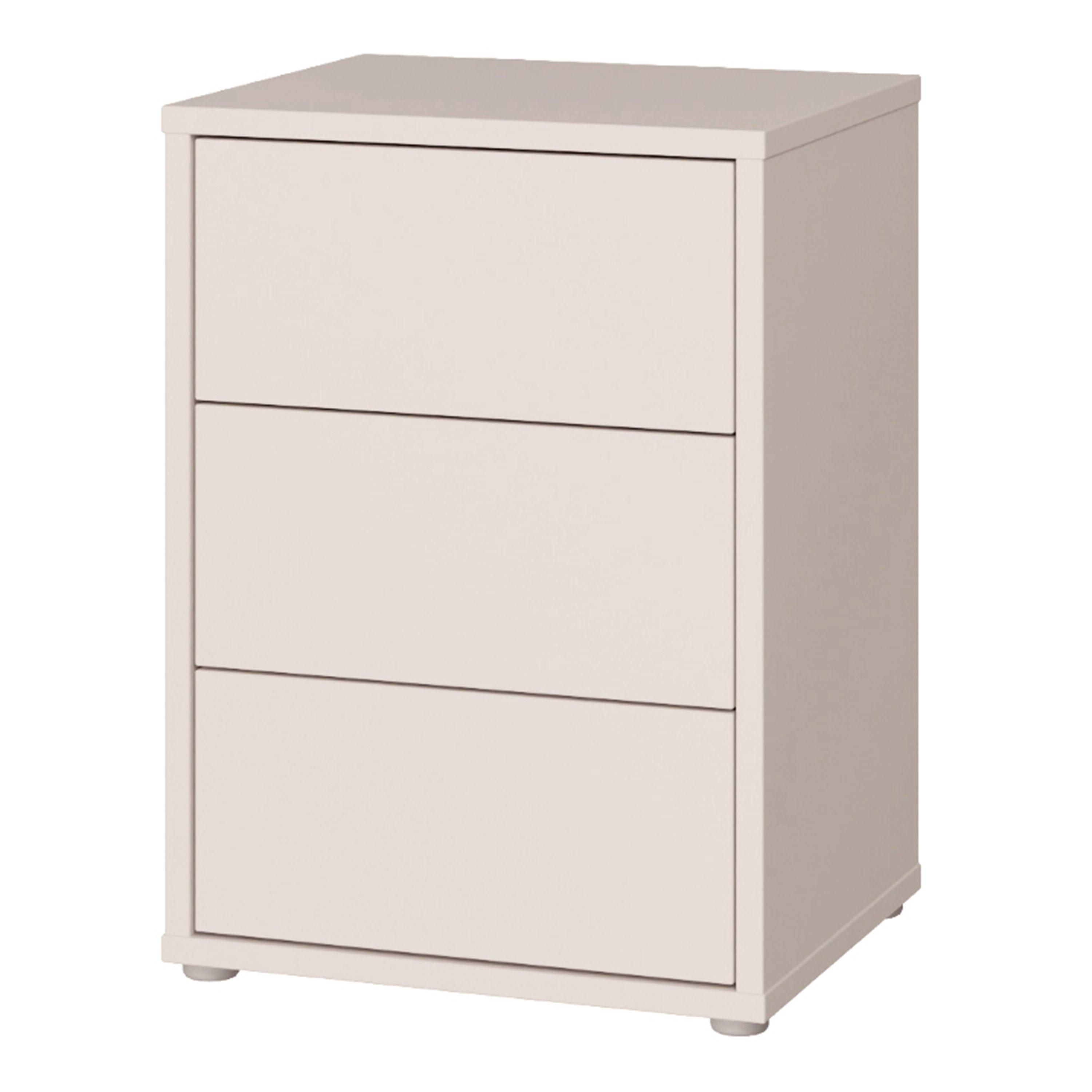 Alice Springs Bedside Cabinet with 3 Drawers Push-to-Open in Sand - image 3