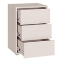 Alice Springs Bedside Cabinet with 3 Drawers Push-to-Open in Sand - image 4