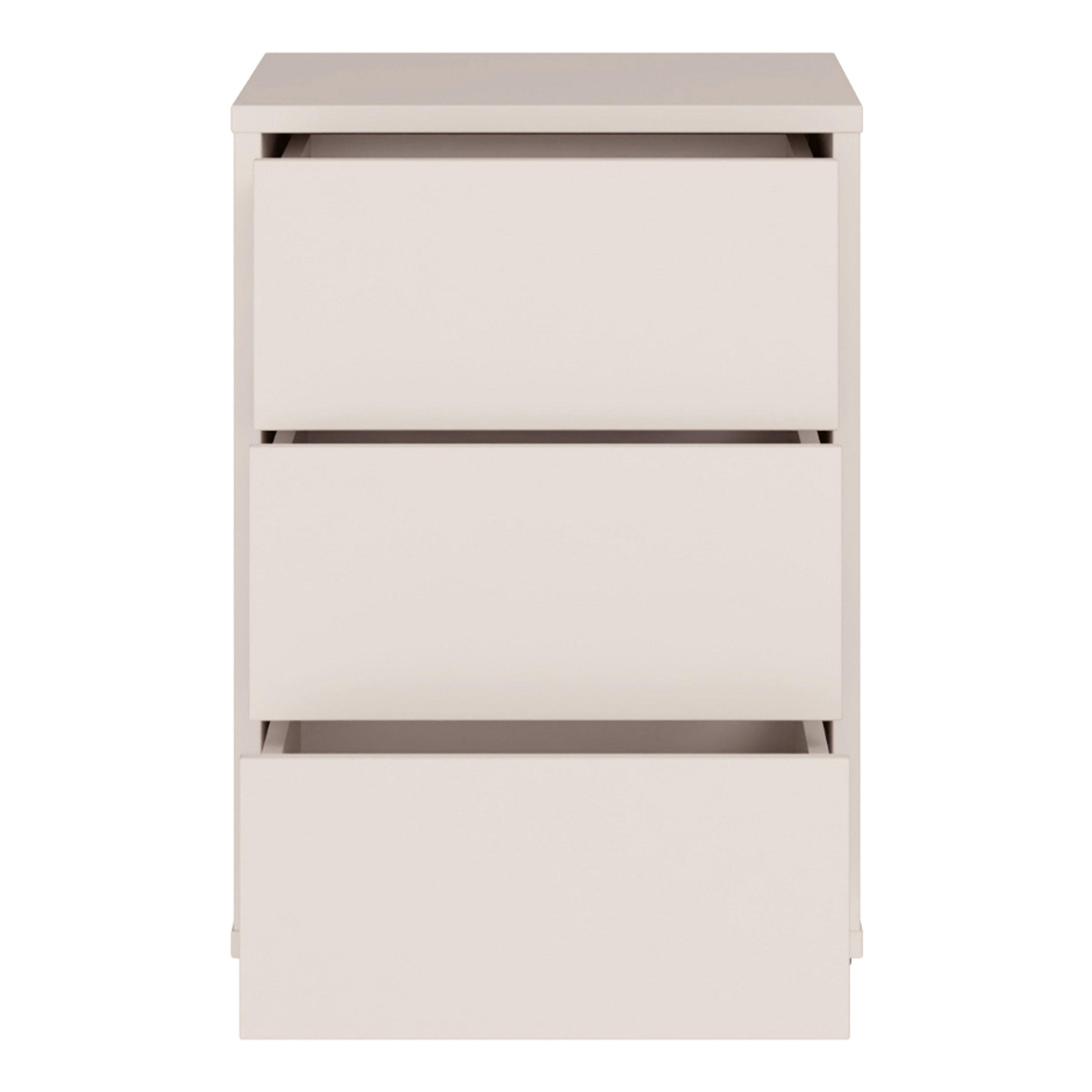 Alice Springs Bedside Cabinet with 3 Drawers Push-to-Open in Sand - image 5