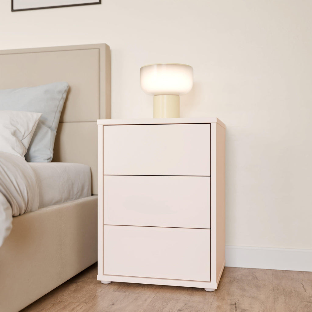Alice Springs Bedside Cabinet with 3 Drawers Push-to-Open in Sand - image 6