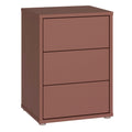 Alice Springs Bedside Cabinet with 3 Drawers Push-to-Open in Terracotta