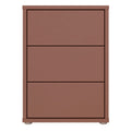 Alice Springs Bedside Cabinet with 3 Drawers Push-to-Open in Terracotta - image 2
