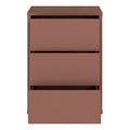 Alice Springs Bedside Cabinet with 3 Drawers Push-to-Open in Terracotta - image 5