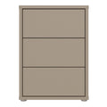 Alice Springs Bedside Cabinet with 3 Drawers Push-to-Open in Taupe - image 2