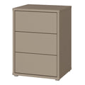 Alice Springs Bedside Cabinet with 3 Drawers Push-to-Open in Taupe - image 3