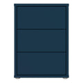 Alice Springs Bedside Cabinet with 3 Drawers Push-to-Open in Night Blue - image 2